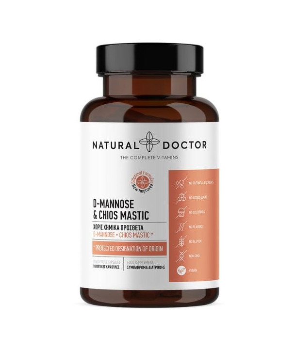 NATURAL DOCTOR D MANNOSE & CHIOS MASTIC 90 VEG CAPS