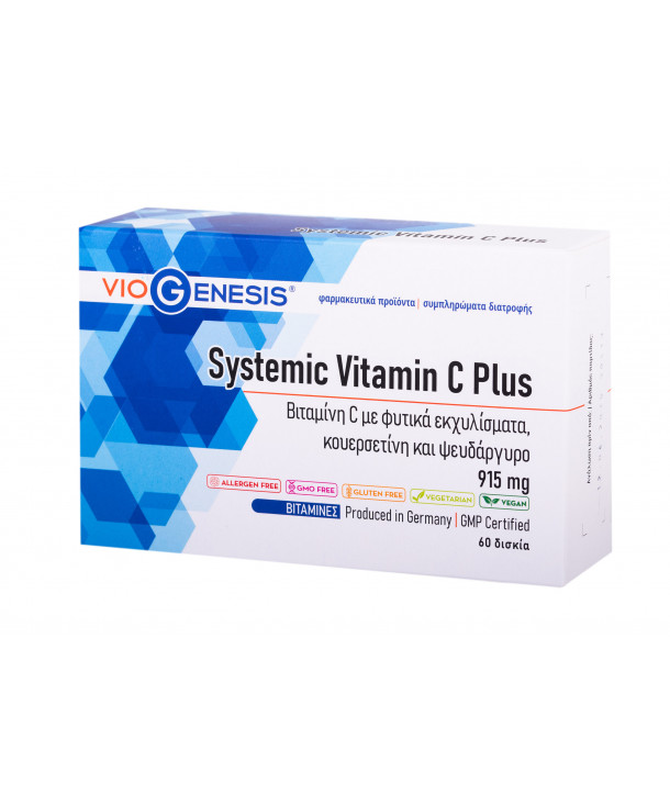 VIOGENESIS SYSTEMIC VITAMIN C PLUS 915mg 60 TABS
