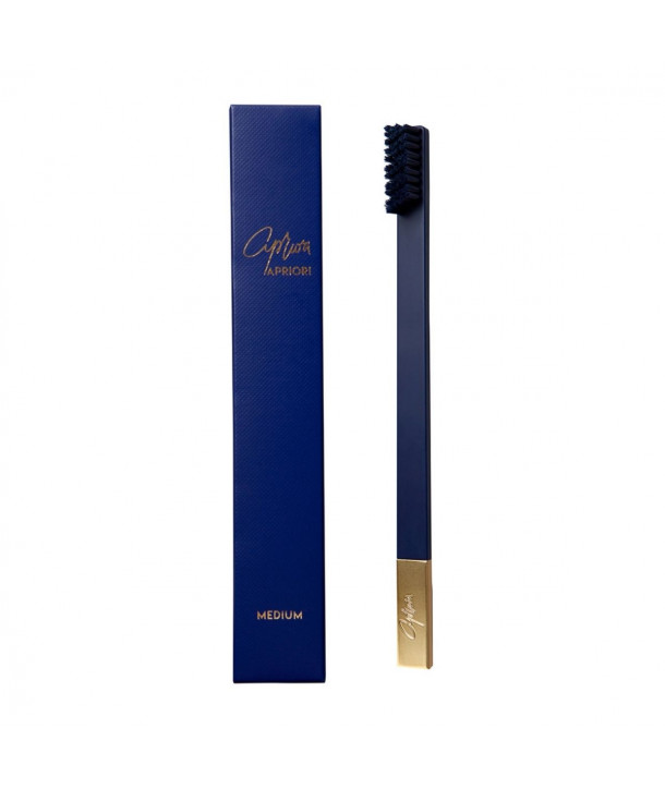 APRIORI SLIM SAPPHIRE BLUE GOLD TOOTHBRUSH MEDIUM