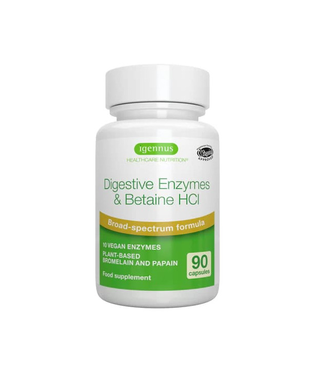 IGENNUS DIGESTIVE ENZYMES & BETAINE HCL 90 CAPS