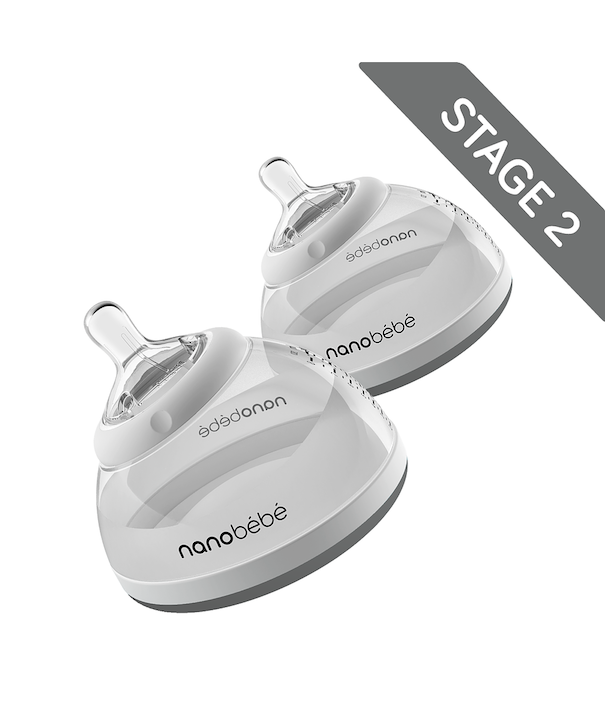 NANOBEBE TRANSITION BOTTLE GREY 2x240ml