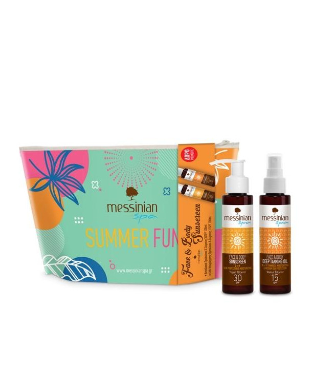 MESSINIAN SPA PROMO SUNSCREEN SPF30 100ml & DEEP TANNING OIL SPF15 100ml