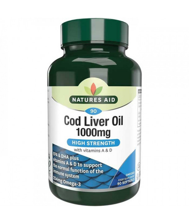 NATURES AID COD LIVER OIL 1000mg 90 SOFTGELS