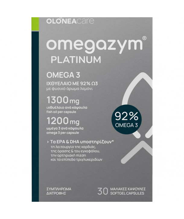 OLONEA OMEGAZYM PLATINUM 30 SOFTGEL CAPS