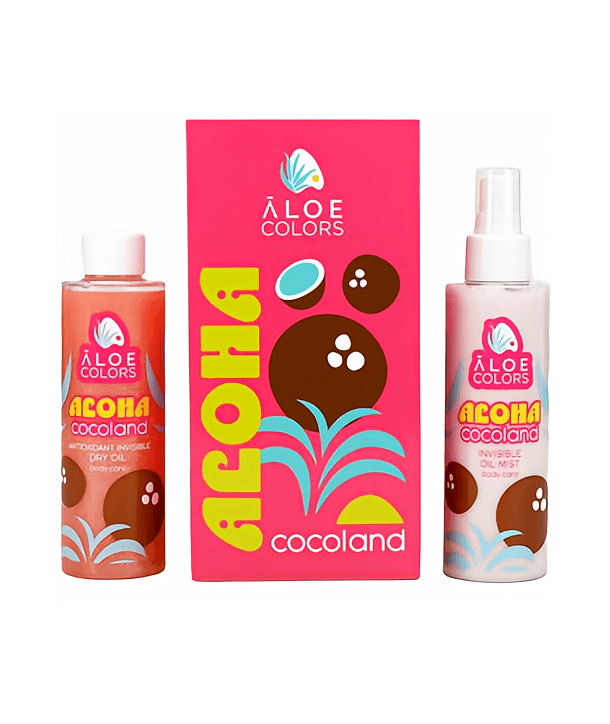 ALOE COLORS ALOHA COCOLAND SET Oil Mist 150ml & Dry Oil 150ml με Άρωμα Καρύδας