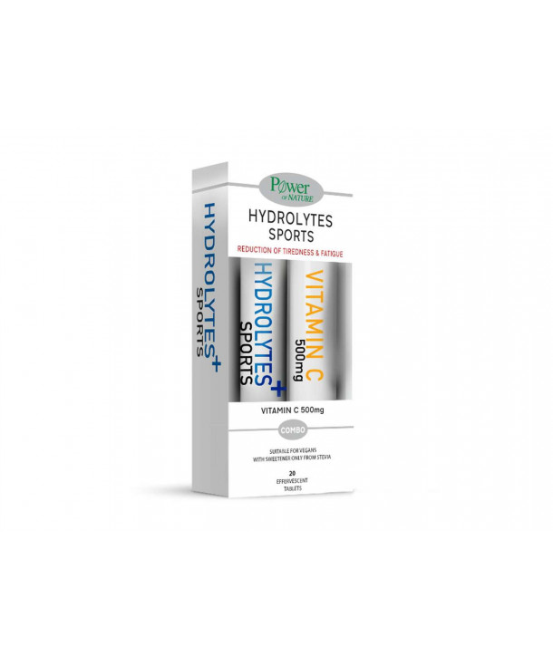 POWER HEALTH HYDROLYTES SPORT 20 EFFERV. TABS & VITAMIN C 500mg 20 EFFERV. TABS