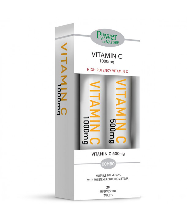 POWER HEALTH COMBO VITAMIN C 1000mg STEVIA 20 ΑΝΑΒΡ.ΔΙΣΚΙΑ & ΔΩΡΟ VITAMIN C 500mg 20 ΑΝΑΒΡ.ΔΙΣΚΙΑ