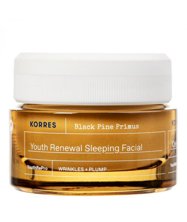 KORRES BLACK PINE PRIMUS Κρέμα Νεότητας Νύχτας για Λείανση Ρυτίδων & Ελαστικότητα 40ml