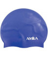 AMILA SILICONE SWIM CAP BLUE 1 PIECE