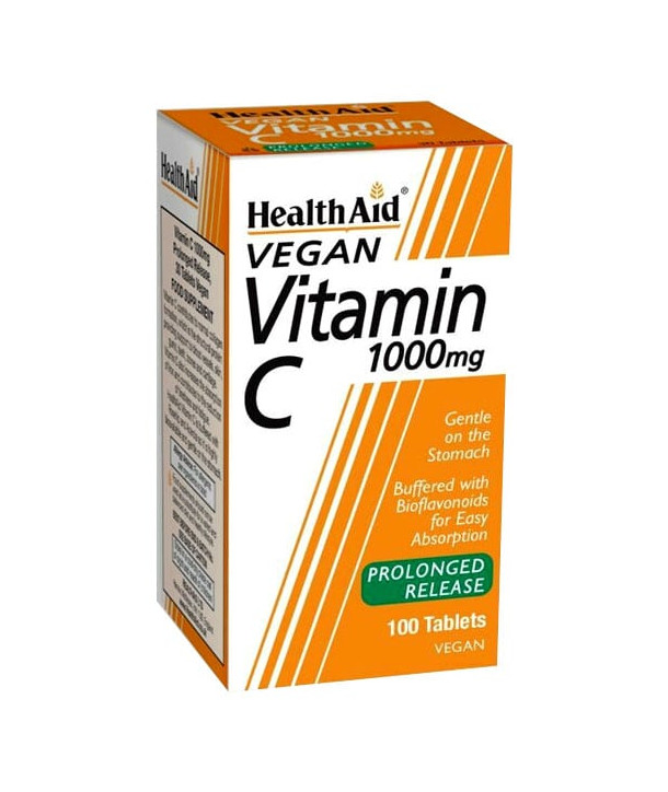 HEALTH AID VEGAN VITAMIN C 1000mg PROLONGED RELEASE 100 VEGAN TABS