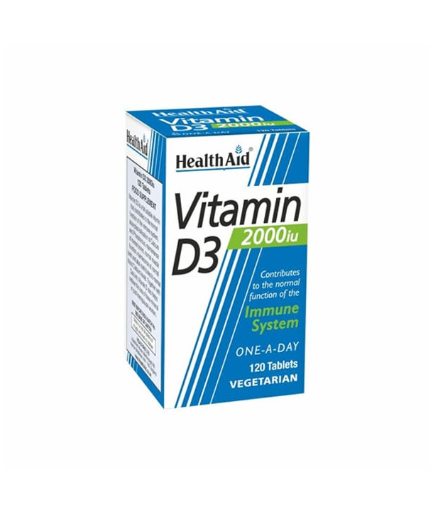 HEALTH AID VITAMIN D3 2000IU 120 TABS