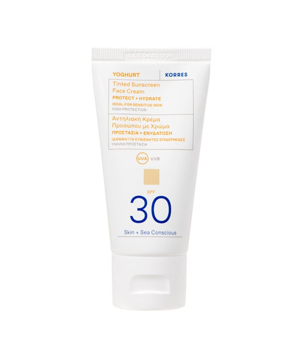 Korres Yoghurt Tinted Sunscreen Face Cream SPF30 50ml