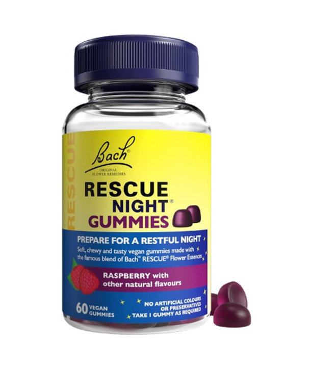 BACH RESCUE NIGHT GUMMIES RASPBERRY 60 VEGAN GUMMIES
