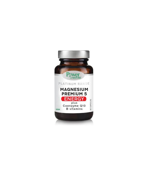 POWER HEALTH PLATINUM RANGE MAGNESIUM PREMIUM 5 ENERGY PLUS CoQ10 & B VITAMINS 60 CAPS