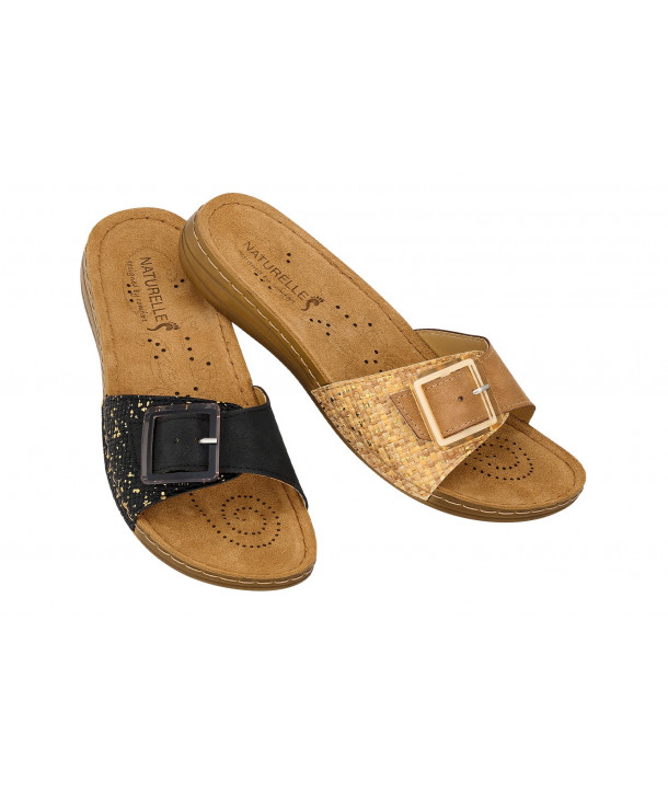 APOLLON NATURELLE 5739 BLACK SANDALS
