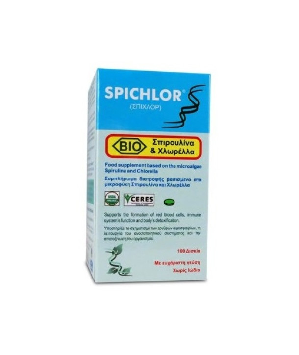MEDICHROM SPICHLOR SPIRULINA CHLORELLA 100 TABS