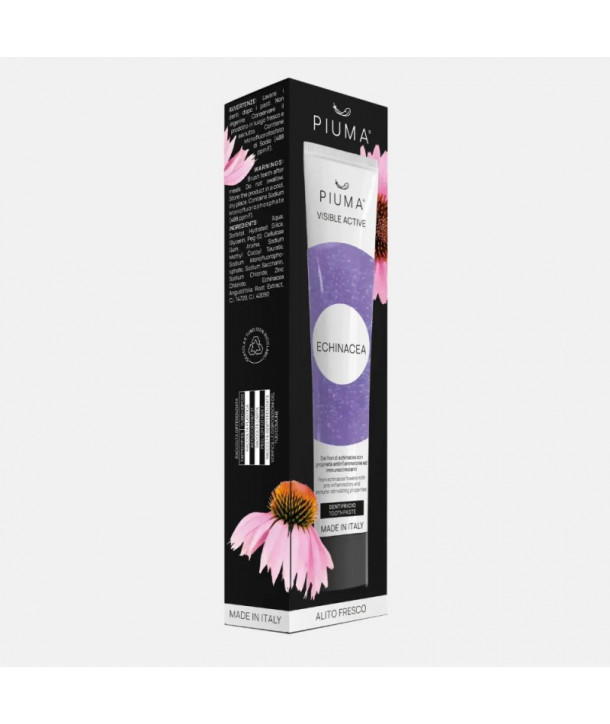 PIUMA Visible Active Echinacea Oδοντόκρεμα με Εχινάκεια Αντιφλεγμονώδεις & Επουλωτικές Ιδιότητες - Μέντα 75ml