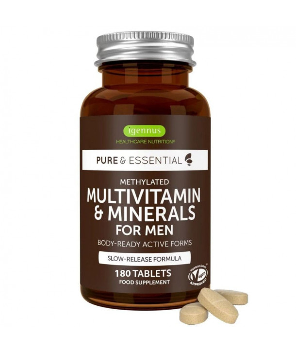 IGENNUS METHYLATED MULTIVITAMIN & MINERALS FOR MEN 180 TABS