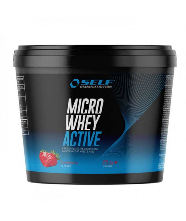 SELF OMNINUTRITION MICRO WHEY ACTIVE STEVIA 1KG STRAWBERRY