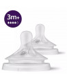 PHILIPS AVENT NATURAL RESPONSE SILICONE TEAT 3m+ 2 PCS