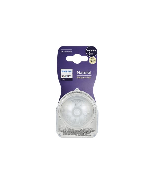 PHILIPS AVENT NATURAL RESPONSE ΘΗΛΗ ΣΙΛΙΚΟΝΗΣ 6m+ (Ροή 5) 2 ΤΜΧ