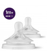 PHILIPS AVENT NATURAL RESPONSE SILICONE TEAT 1m+ (FLOW 3) 2 PCS