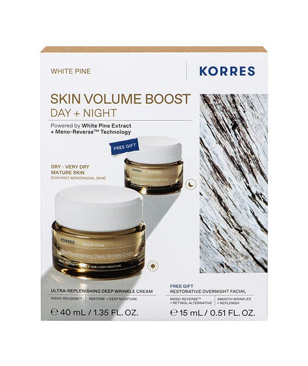 Korres Promo White Pine Ultra Replenishing Deep Wrinkle Κρέμα Ημέρας 40ml & Restorative Overnight Facial Κρέμα Νυκτός 15ml