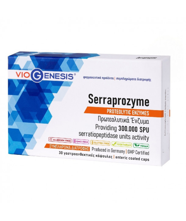 VIOGENESIS SERRAPROZYME 30 CAPS