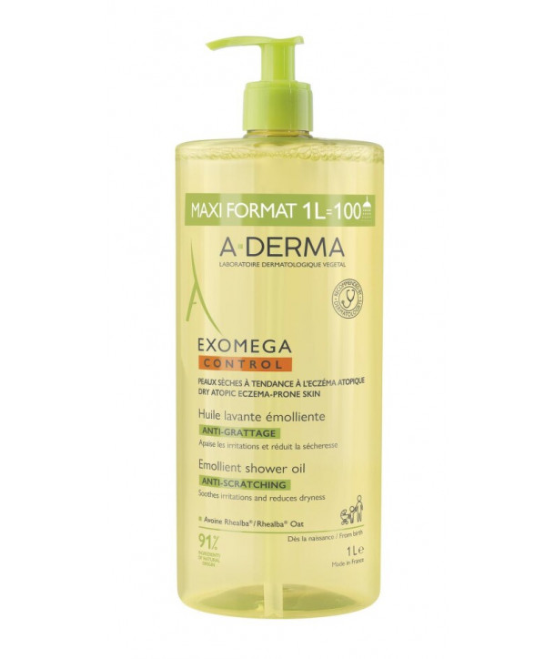 ADERMA EXOMEGA CONTROL EMOLLIENT SHOWER OIL 1lt