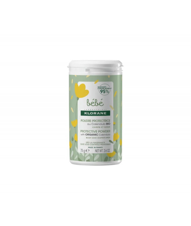 Klorane Bebe Protective Powder with Organic Calendula, 75g