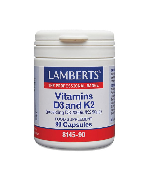 LAMBERTS VITAMIN D3 2000IU & K2 90MG 90CAPS