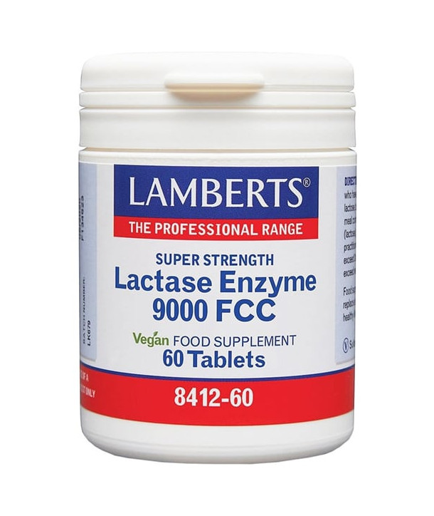 LAMBERTS LACTASE ENZYME 350MG (9000FCC) 60TABS