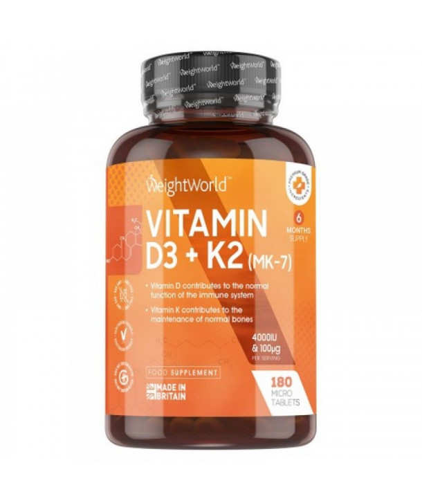WEIGHT WORLD VITAMIN D3+K2(MK-7) 365 TABS