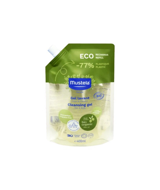 MUSTELA ECO-REFILL ORGANIC CLEANSING GEL 400ml