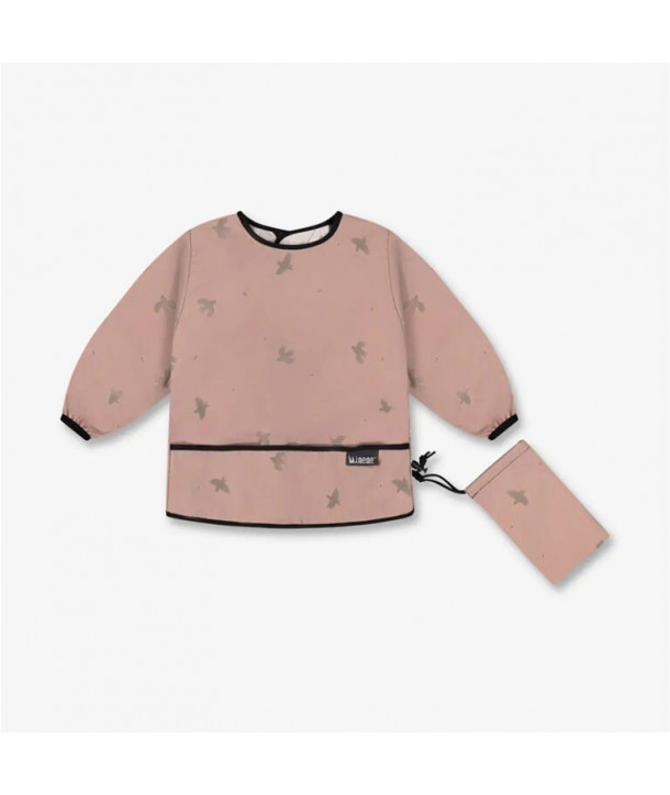 Minene Waterproof Coverall Fabric with Hoop & Loop Fastener & Sleeves Pink