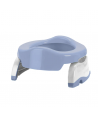 Potette Plus 2-in-1, Folding Travel Potty & Toilet Trainer Seat, White/Blue