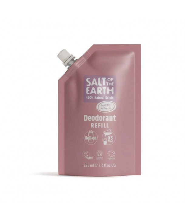 Salt of the Earth Vegan Natural Deodorant Roll-On Refill Pouch Lavender & Vanilla Αποσμητικό, 225ml