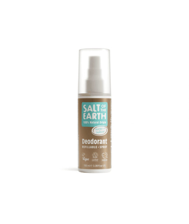 Salt of the Earth Vegan Natural Deodorant Spray Refillable Ginger & Jasmine Αποσμητικό Επαναγεμιζόμενο, 100ml