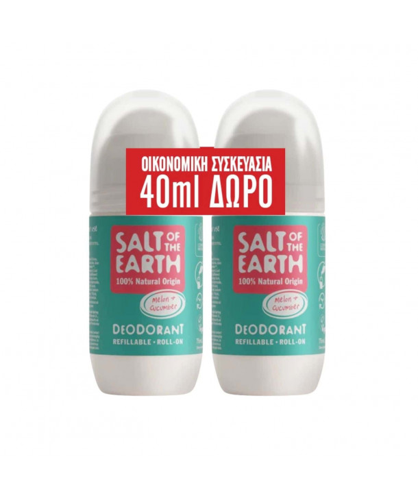 Salt of the Earth Promo Melon & Cucumber Deo Roll-On, 2x75ml