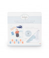LULUJO Milestone Swaddle Blanket and Card Set, Greatest Adventure