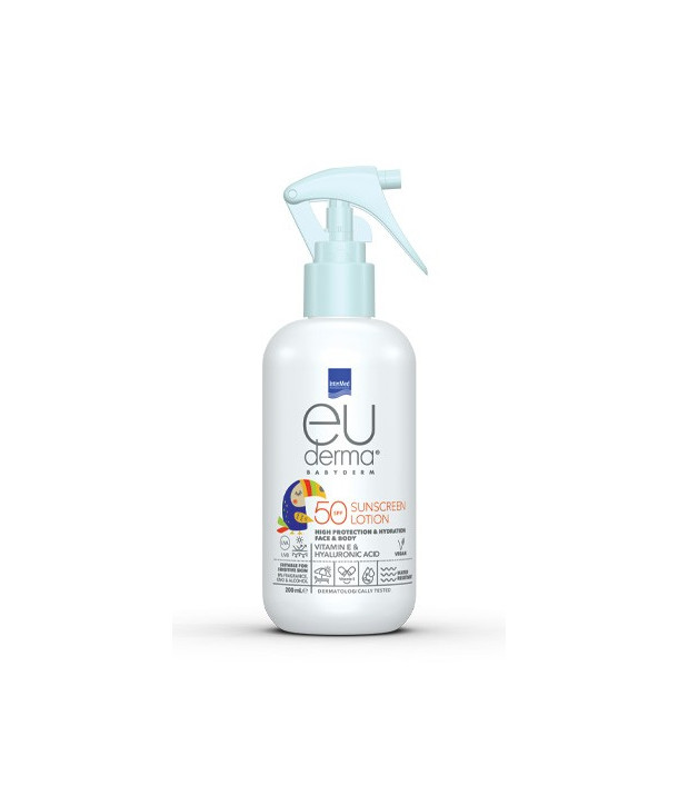 INTERMED EUDERMA BABYDERM SPF50 SUNSCREEN LOTION 200ml