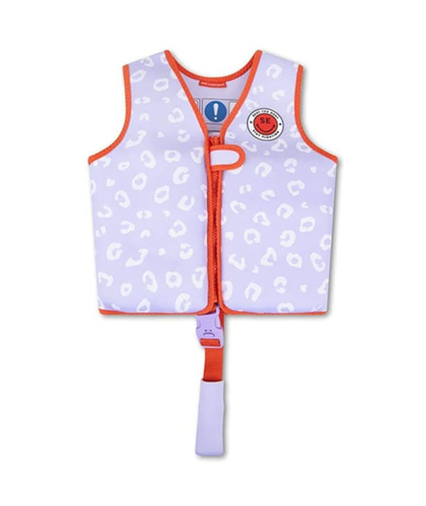 SWIM ESSENTIALS SWIMVEST LILA LEOPARD 3-6 YEARS