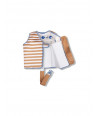 SWIM ESSENTIALS SWIMVEST BROWN WHITE STRIPED 1-2 YEARS