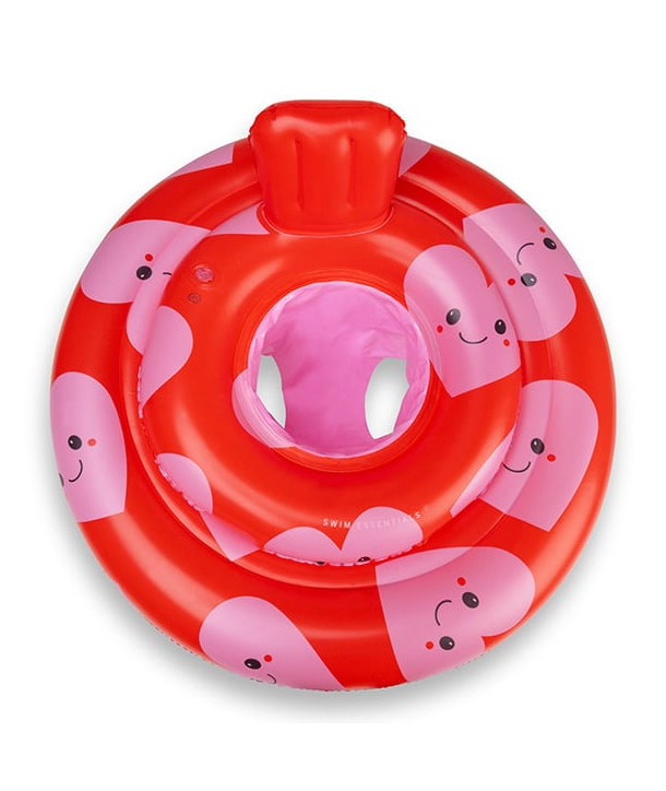 SWIM ESSENTIALS Παιδικό σωσίβιο με κάθισμα 69εκ - "Red Hearts"