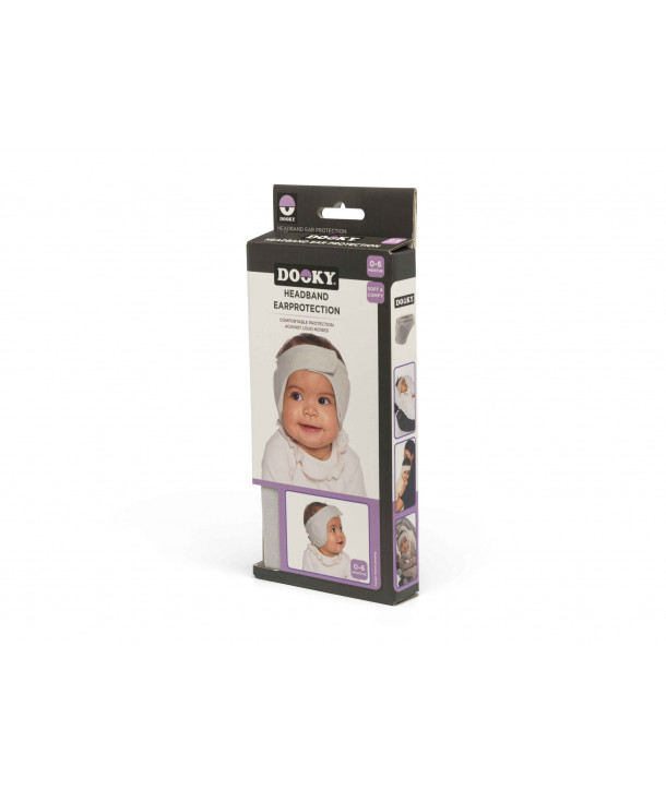 DOOKY Headband Baby Ear Protection 0-6m Grey