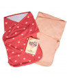 BABY BLISS BlissSnug Lovely Apples & Pink Swaddle Sleeping Bag 0-3m, 2pcs