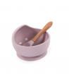 BO JUNGLE B-Suction Bowl Silicone & Spoon PINK