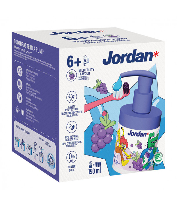 Jordan TOOTHPASTE 6-12 YEARS FRUITY FLAVOR 150ml