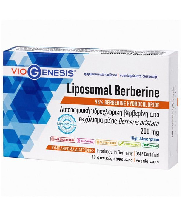 VIOGENESIS LIPOSOMAL BERBERINE 200mg 30 CAPS