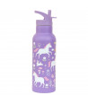 A LITTLE LOVELY COMPANY XL stainless steel drink bottle: Unicorn Dreams 500ml